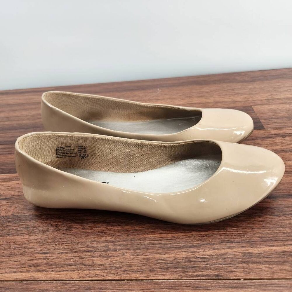 Nude Patent Leather Ballet Flats Lower East Side Women's Size 8 (7.5)